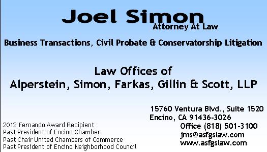 Joel business card