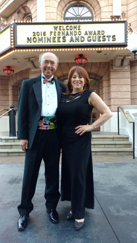 Paul Davis and Rande Lewis-Davis at The 2016 Fernando Award Presentation