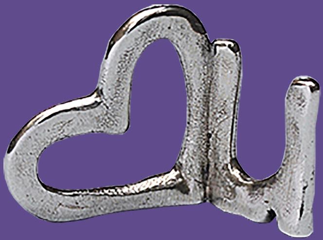 Pewter Heart U Ringholder