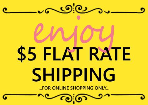$5 Flat Rate Online Shipping