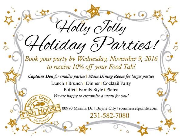 Porter Creek Fish House Holiday Parties