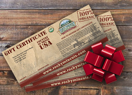 Holiday Organic Beef Gift Certificates
