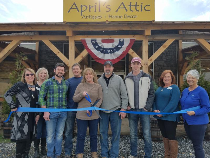 Ribbon Cutting for April_s Attic