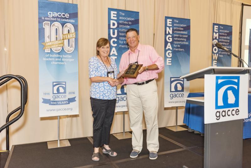 Chamber President Jan Hackett at gacce