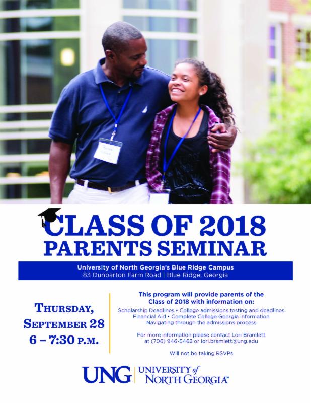 Parents Seminar at UNG poster