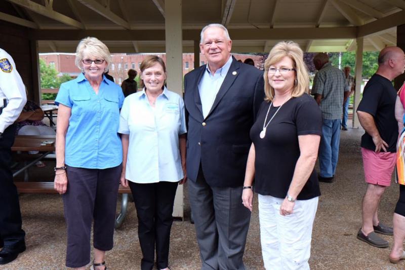 David Ralston pictured with past Chamber Chair Gilita Carter_ Chamber President Jan Hackett and Board Secretary Lisa Vest.
