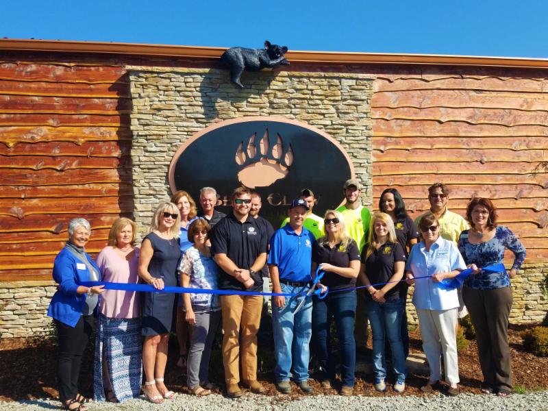 BEAR CLAW RIBBON CUTTING