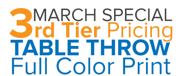 3rd Tier Pricing on Table Throws