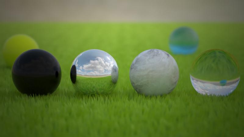 Marbles on Grass