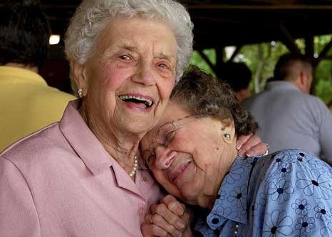 Friends caring for each other