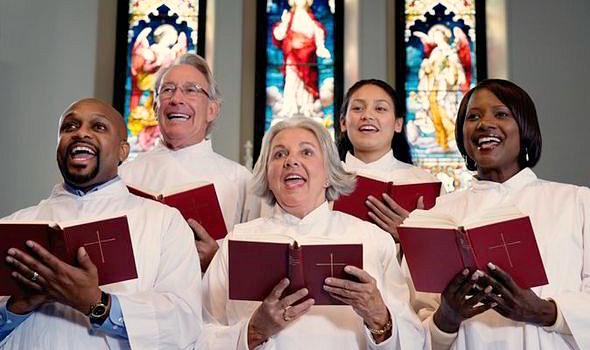 Small choir singing