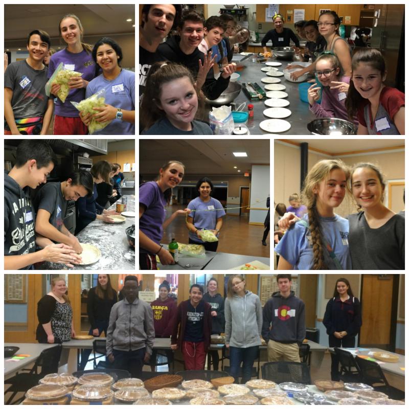 Youth Pie baking photo collage
