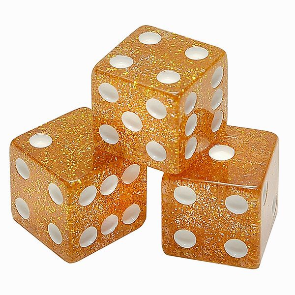 Champagne Glitter Dice