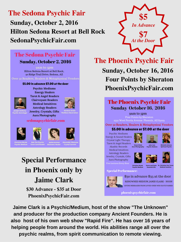 Sedona and Phoenix Psychic Fairs