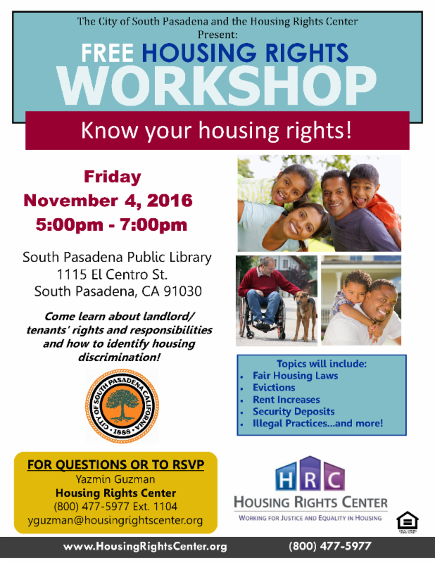 housing rights workshop 2016