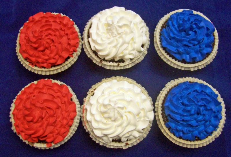 Red, White & Blue Cupcakes