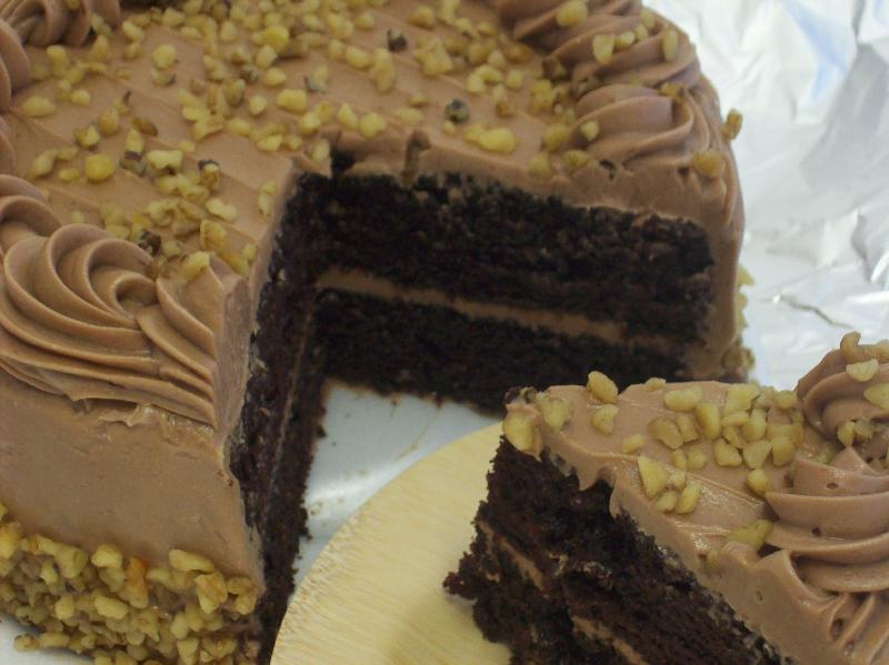 Chocolate-Cheese Chocolate Cake