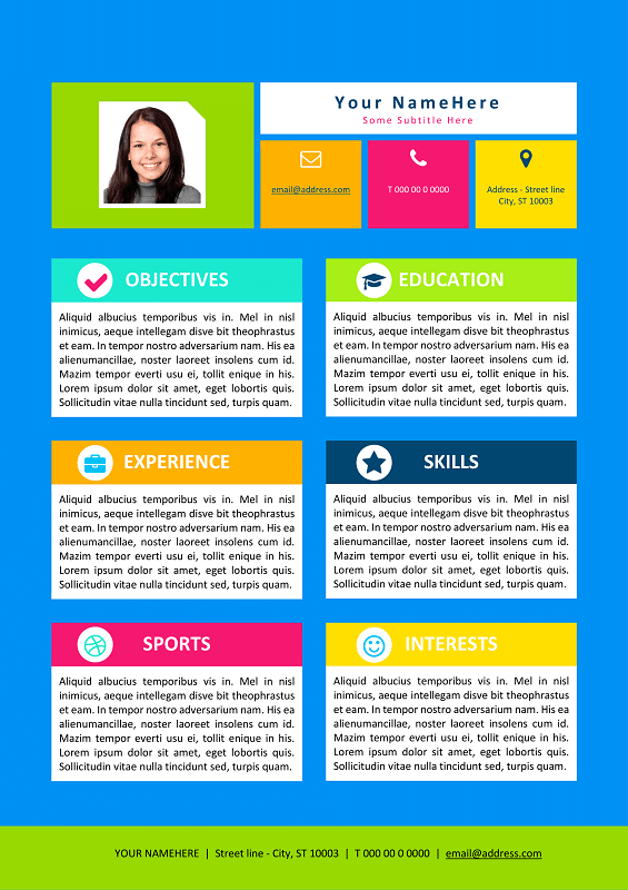 colors on resume