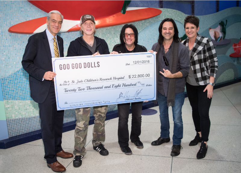 GOO GOO DOLLS DONATE PROCEEDS FROM SALES OF SIGNED INSTRUMENTS TO ST. JUDE CHILDREN'S RESEARCH HOSPITAL®