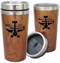 Woodgrain Travel Mug