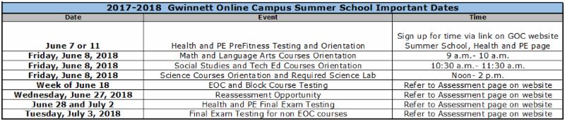 Summer Session Welcome Email June 5 2018