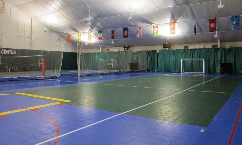 Site of Golden Boot Soccer's Winter Break Futsal Camp futsal court of Fairfax Athletic Center