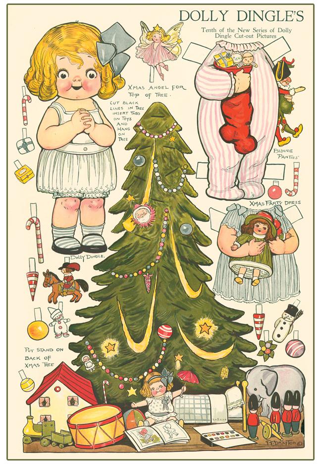 Merry Christmas Vintage paper dolls, Paper dolls, Christmas paper