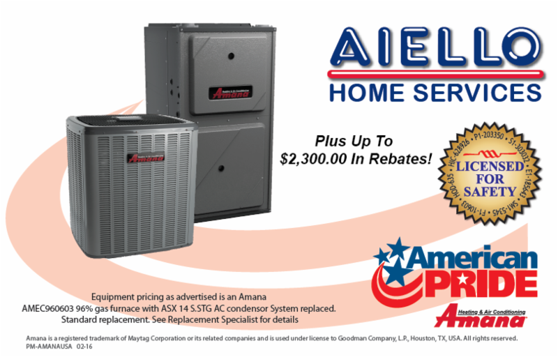 Aiello Home Services Special Savings Offer