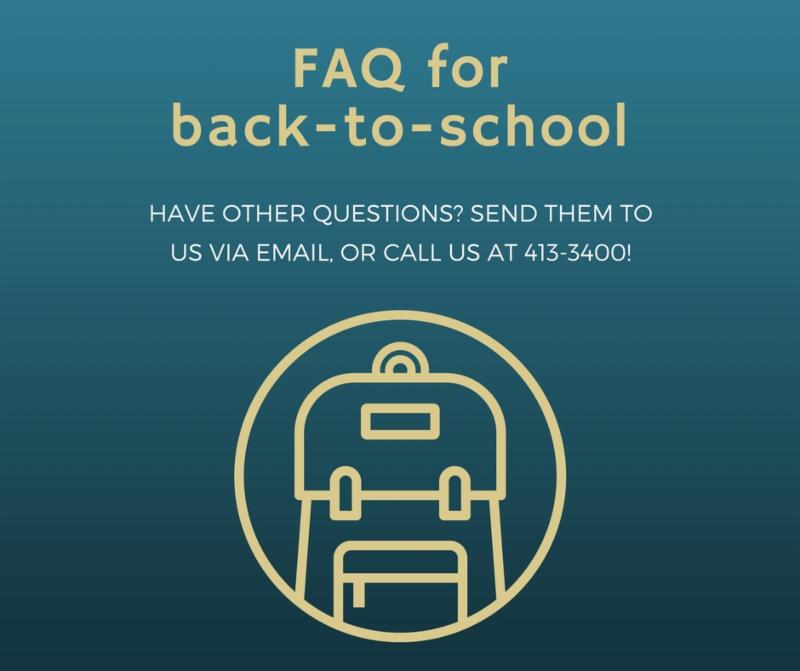 FAQ for back-to-school