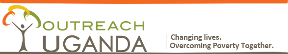 Outreach Uganda (logo). Changing Lives. Overcoming Poverty Together.