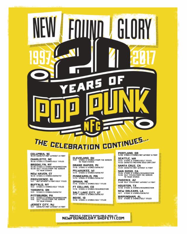 New Found Glory Announces Fall Leg of "20 Years Of Pop Punk" Tour