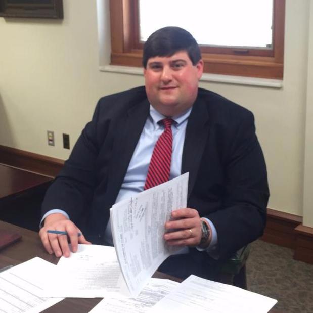 Jackson Neal , Dodson Gregory, volunteers at the Civil Help Desk.