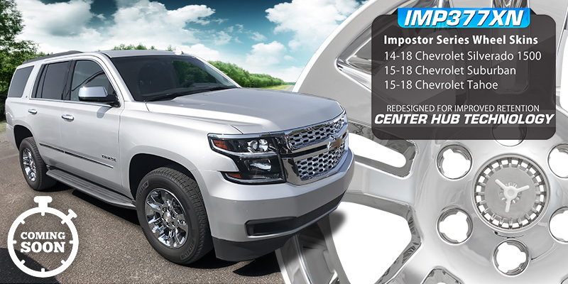 Impostor Series Wheel Skins for the Suburban, Silverado, and Tahoe.