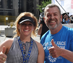 ETFO President Sam Hammond with local leader Barb Blasutti