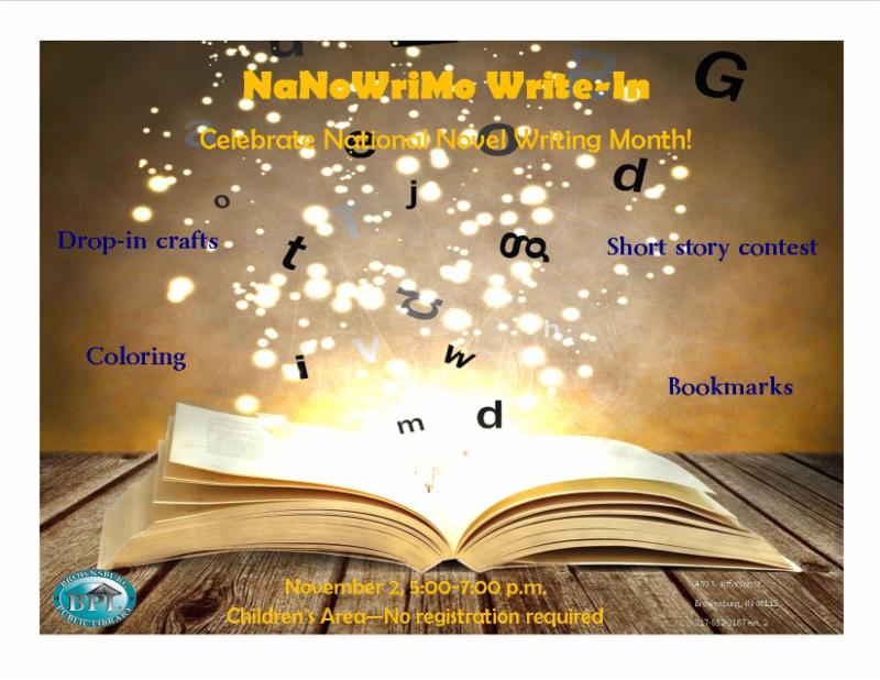 nanowrimo family event november 2 5 pm