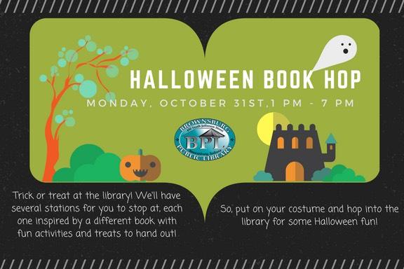 hallloween book hop october 31 1-7 pm