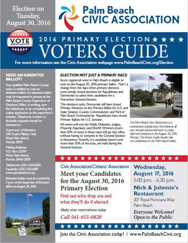 Palm Beach County General Election Ballot Palm Beach County General Election Ballot