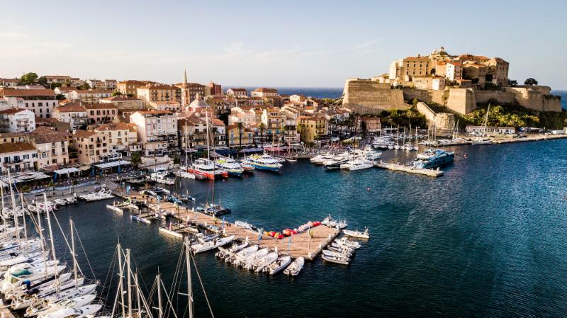 The GC32 Racing Tour dock and citadel at Calvi. Photo_ Jesus Renedo _ GC32 Racing Tour