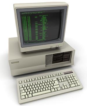 Photo of an old computer.