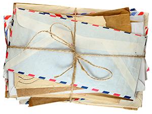 Stack of old letters
