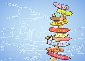 Image of city sign posts.