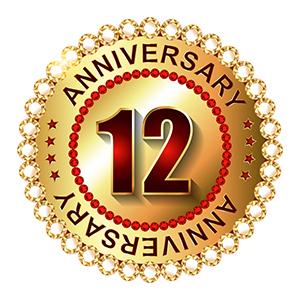 12 Year Anniversary Medallion