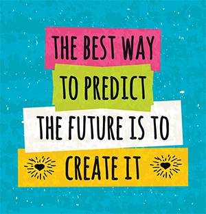 Image quote about predicting the future.