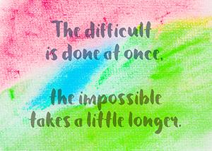 Once for the difficult quote
