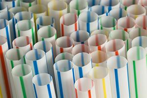 Colorful drinking straws.