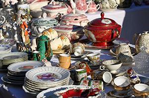 Photo of a collection of antique dishes.