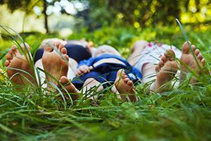 Relaxing in the grass