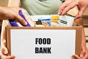 Photo of items in a Food Bank Donation Box.