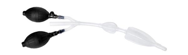 inflatable double bulb enema nozzle