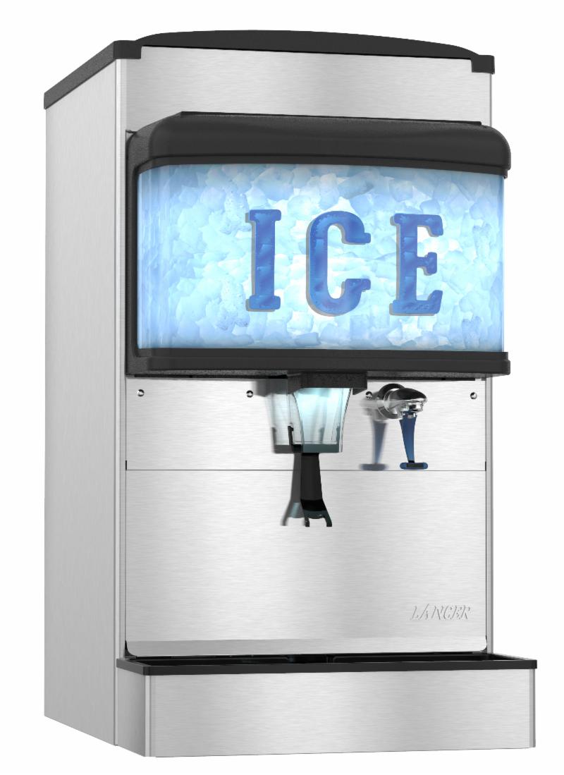 22 inch wide countertop cubelet ice and water dispenser